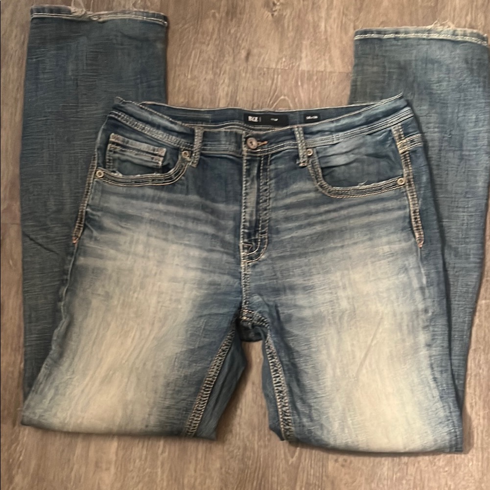 Mens Blue Washed Jeans 3636 Mens Blue Washed Jeans 3636